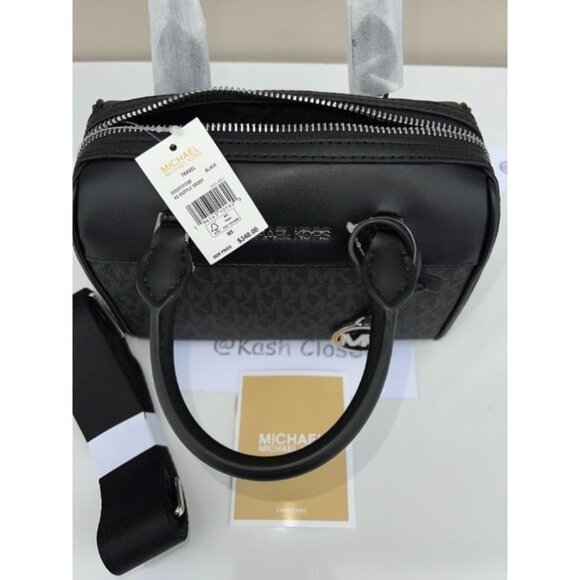 Michael Kors duffle crossbody bag XS purse MK signature black - Picture 9 of 12